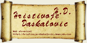 Hristivoje Daskalović vizit kartica